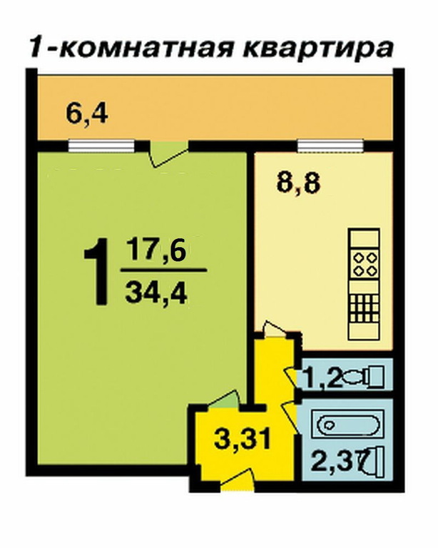 Продам 1-комнатную - пролетарский проспект, 27, 4.3 кв.м. на.