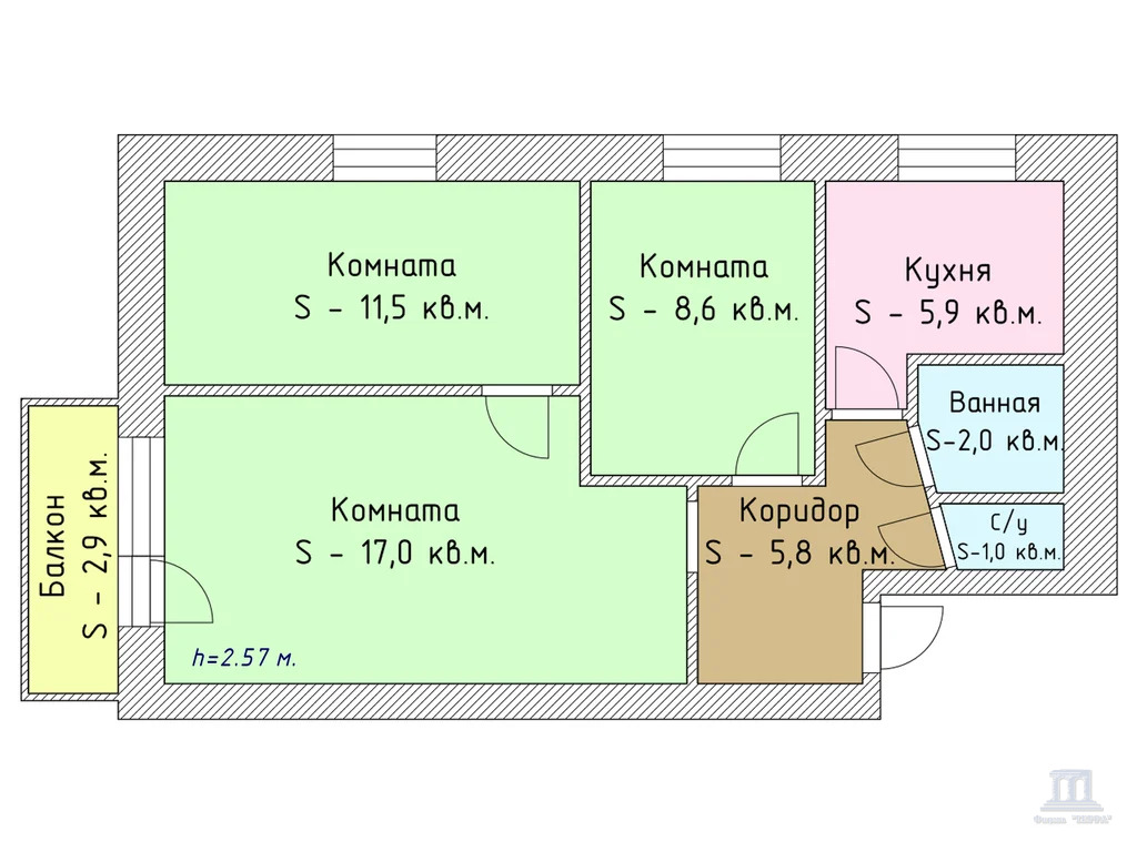 Продажа 3-комнатной квартиры, Ростов-на-Дону, Университетский пер.,  131В