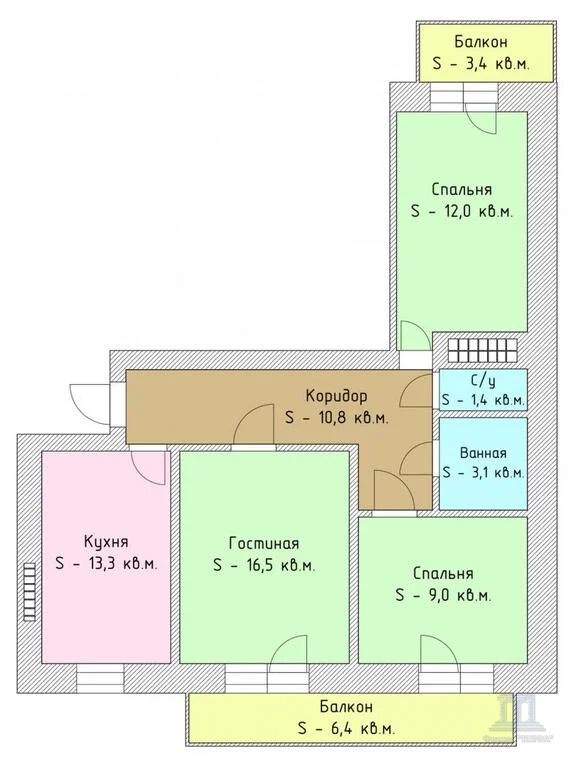 Продажа 3-комнатной квартиры, Ростов-на-Дону, 18-я Линия,  69