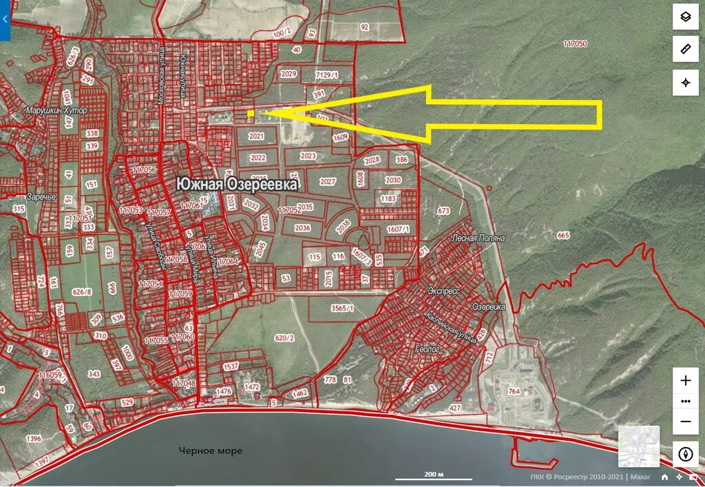 Карта южная озереевка краснодарский край
