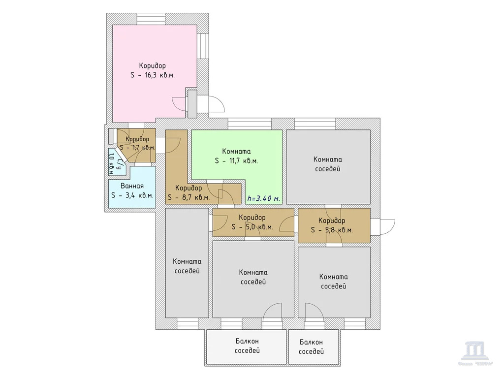 Продажа комнаты, 11м <sup>2</sup>, Ростов-на-Дону, ул. Тургеневская,  6
