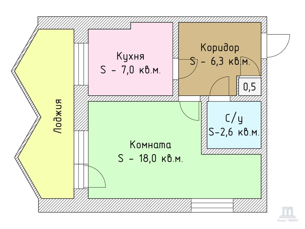 Продажа 1-комнатной квартиры, Рассвет, ул. Институтская,  15