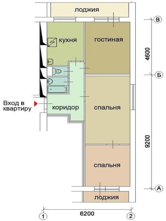 Москва, 3-х комнатная квартира, ул. уссурийская д.11 к1, 7 8.